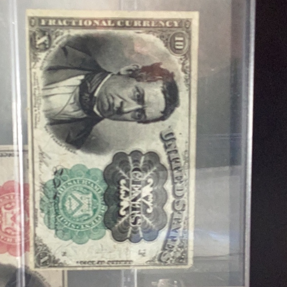Brilliantly uncirculated military payment certificate series of 1874 Green seal